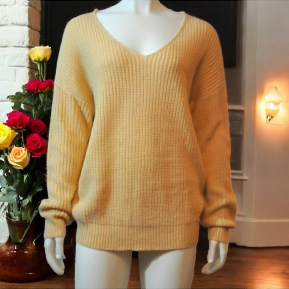 2/$15 Sweater V-Neck Criss Cross Twisted Back Pullover - New with Tags